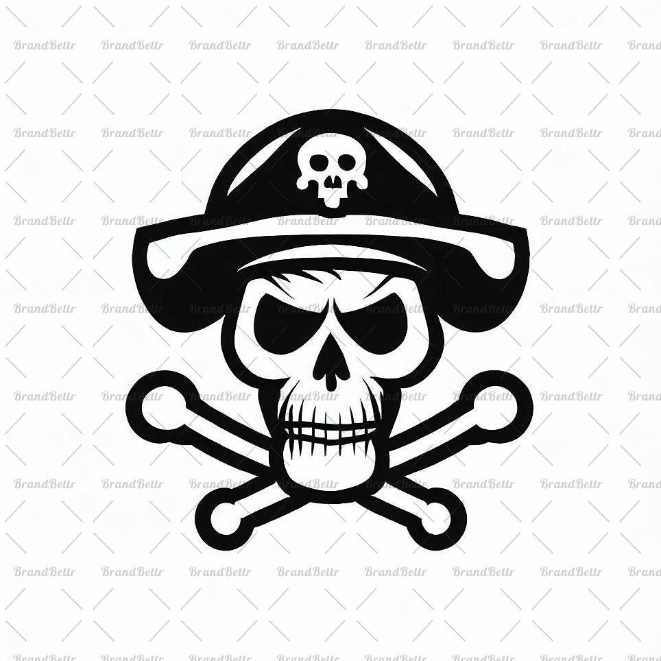 Piratenschädel und gekreuzte Knochen